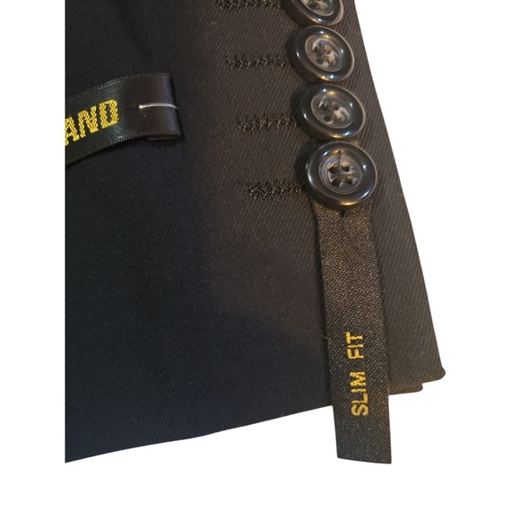 Woodland Mens Slim Fit Jacket Black 44L Single Breasted Double Vented Collared - Picture 7 of 16